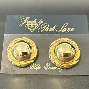 PARK LANE Gold Tone Clip Earrings